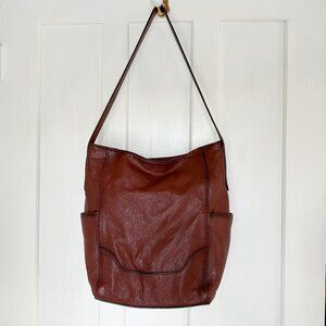 Frye Leather Bucket Bag - Magnetic Closure